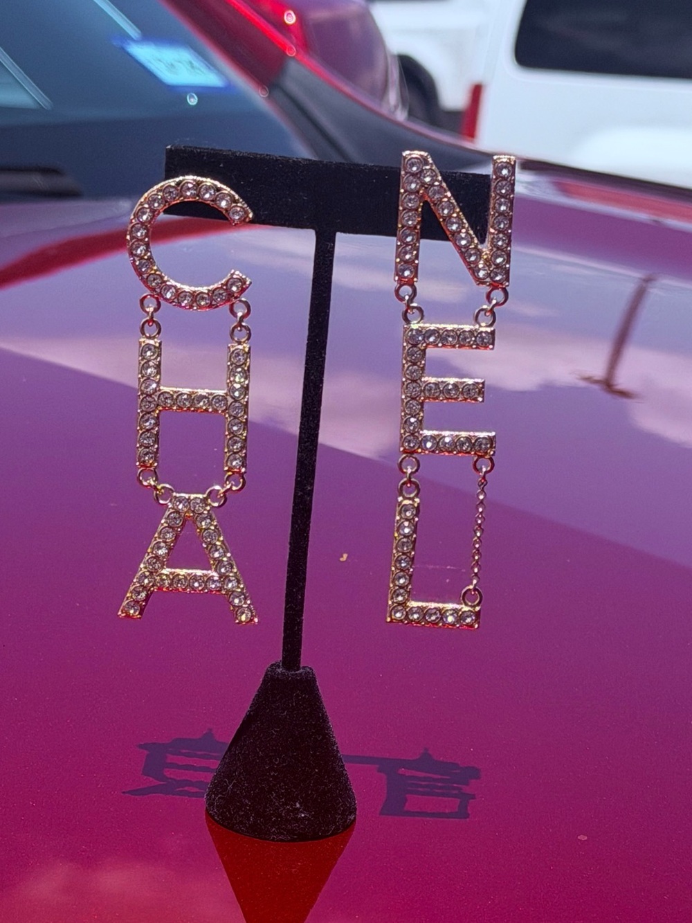 CHANEL 🚨 Attention Collectors Crystal Letter Drop Earrings